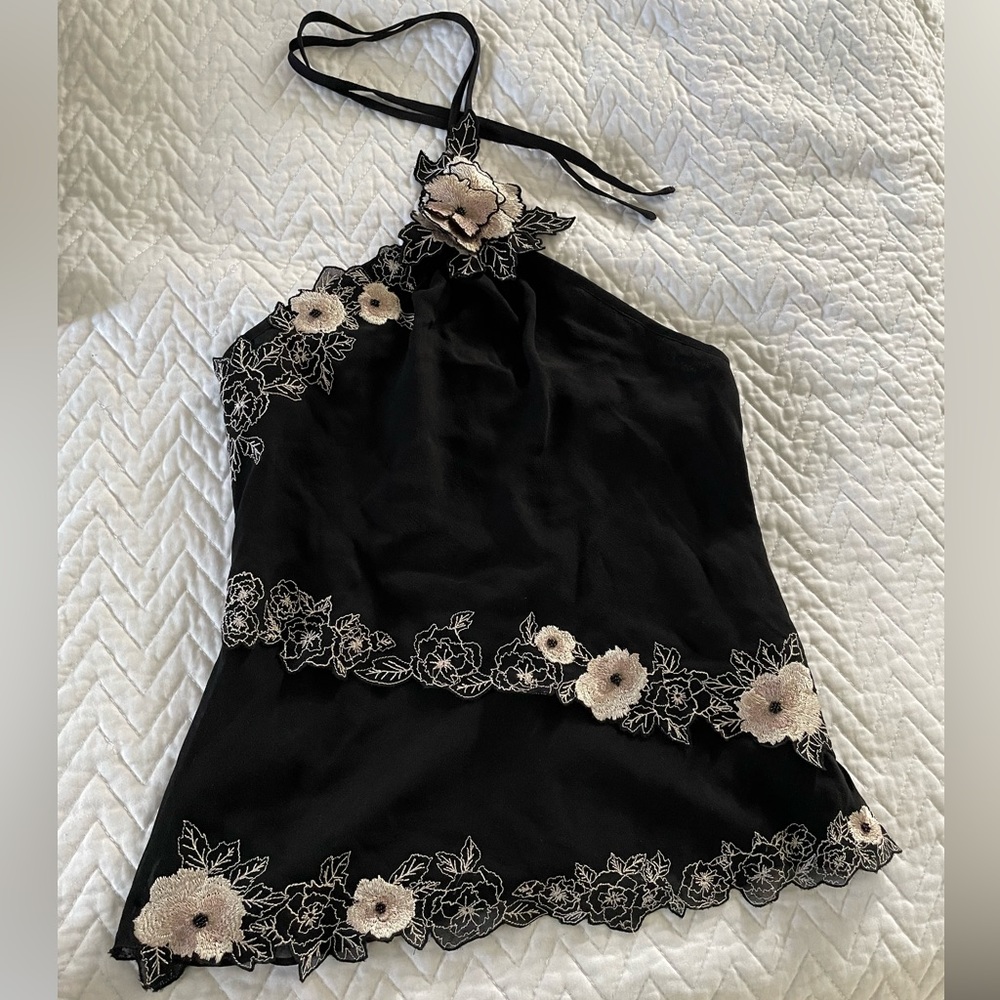 Vintage Karen Millen 100% Silk halter top size US 6 (more like a small)